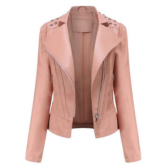 Thin studded jacket for women
