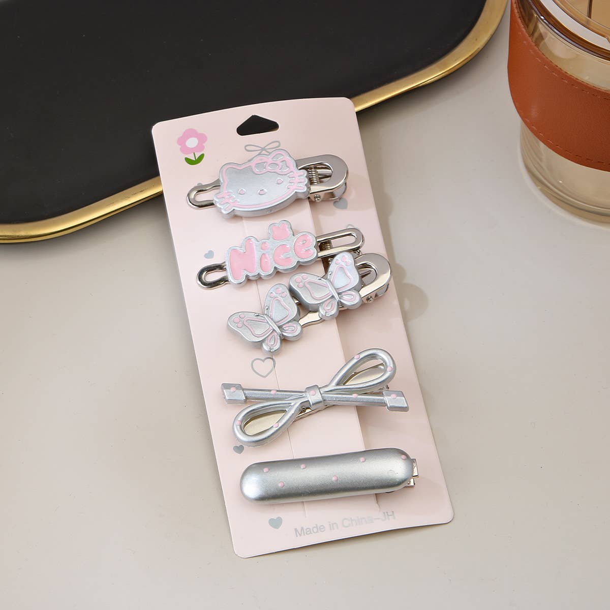 Five sets of cartoon children's hairpins