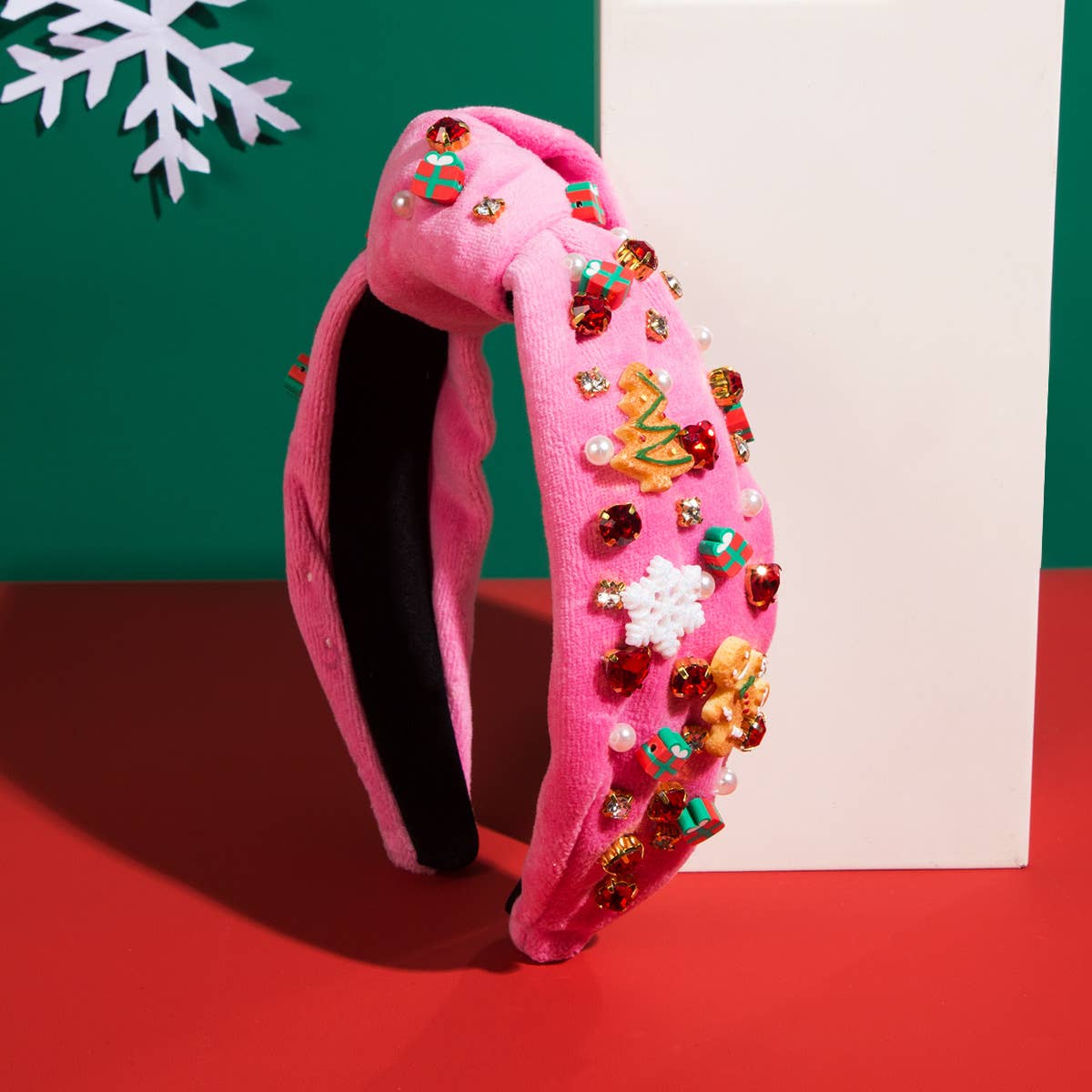 CHRISTMAS HAIR CORDUROY WITH DIAMOND SNOWFLAKES