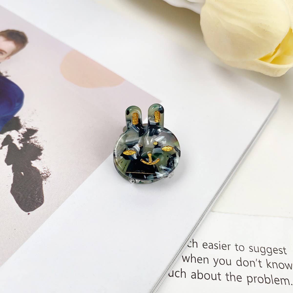 Mini Bunny Hair Claw - Cute Acetate Bangs Clip_CWAHA0731