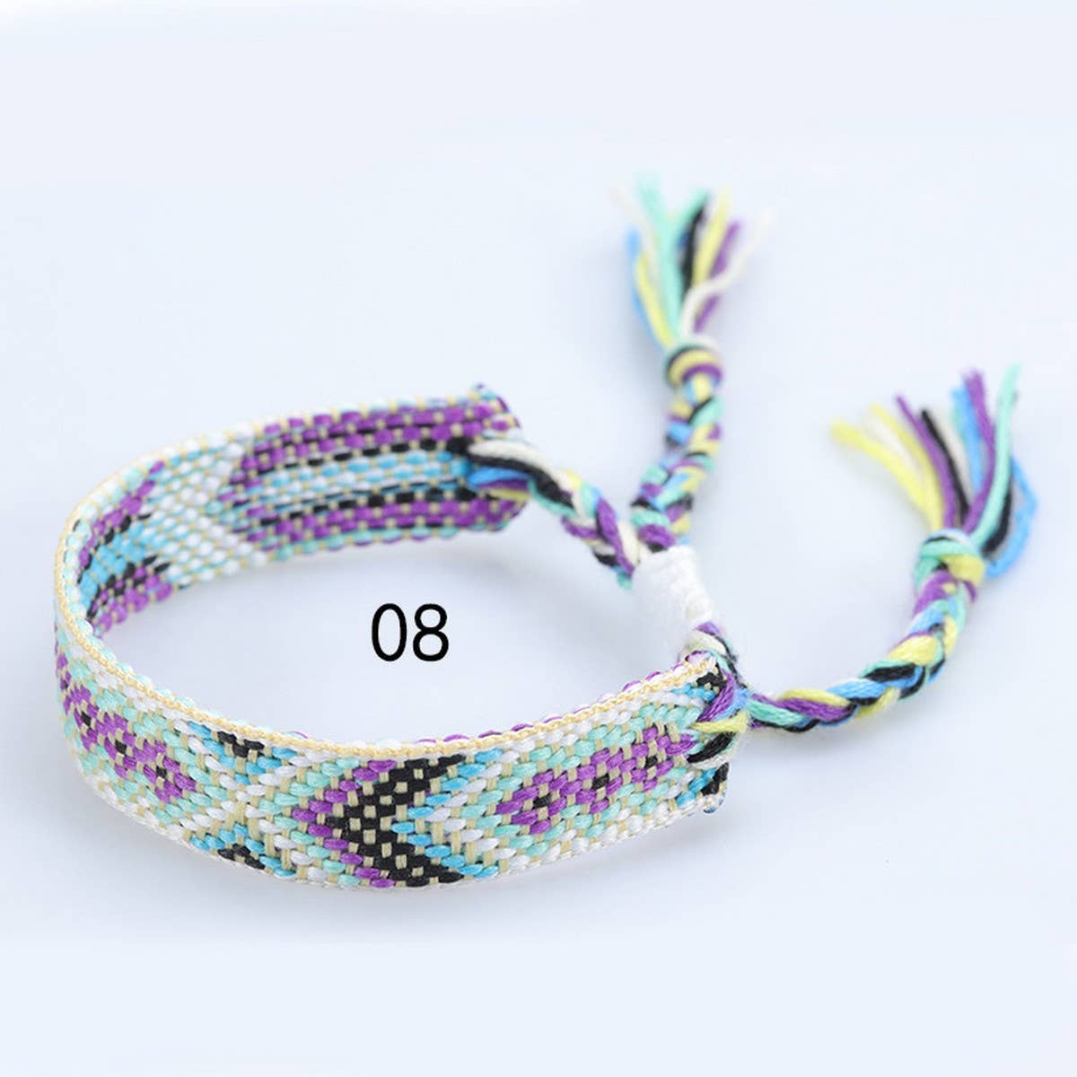 ETHNIC STYLE COLORFUL TASSEL WOVEN BRACELET