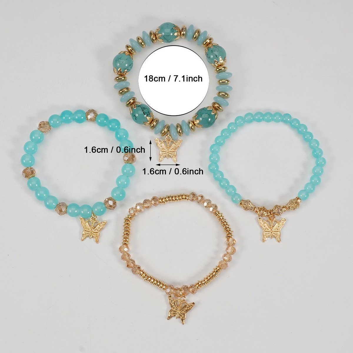CWAJE05709_BOHO BUTTERFLY PENDANT LAYERED BRACELET
