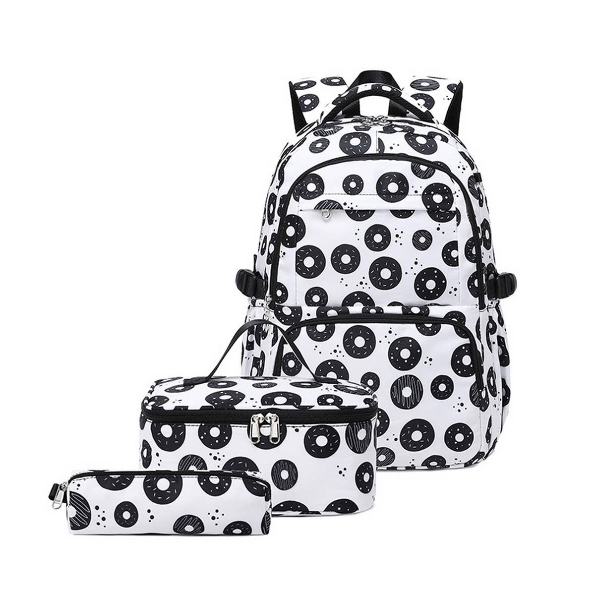 Backpacks for School, Donut 3-Piece Nylon Set_CWAB5467
