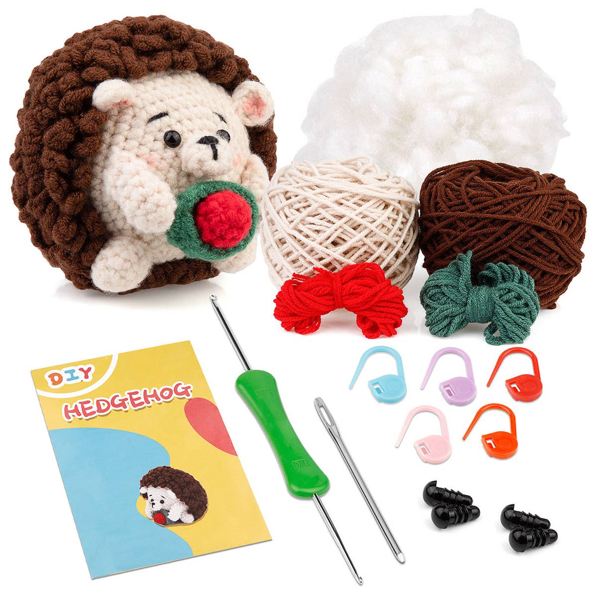 HANDMADE DIY HEDGEHOG CROCHET MATERIAL KIT