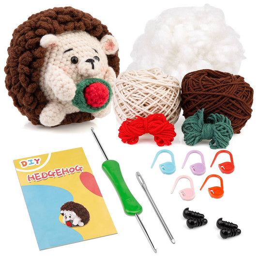 HANDMADE DIY HEDGEHOG CROCHET MATERIAL KIT