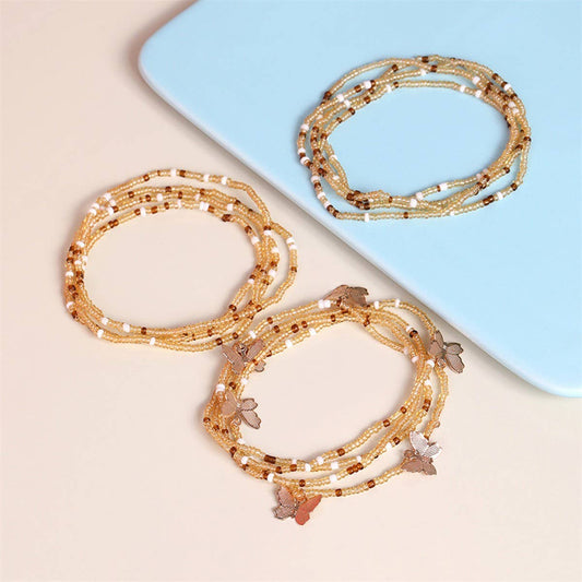 Boho Beaded Butterfly Anklet ??Handmade Style_CWMM6346