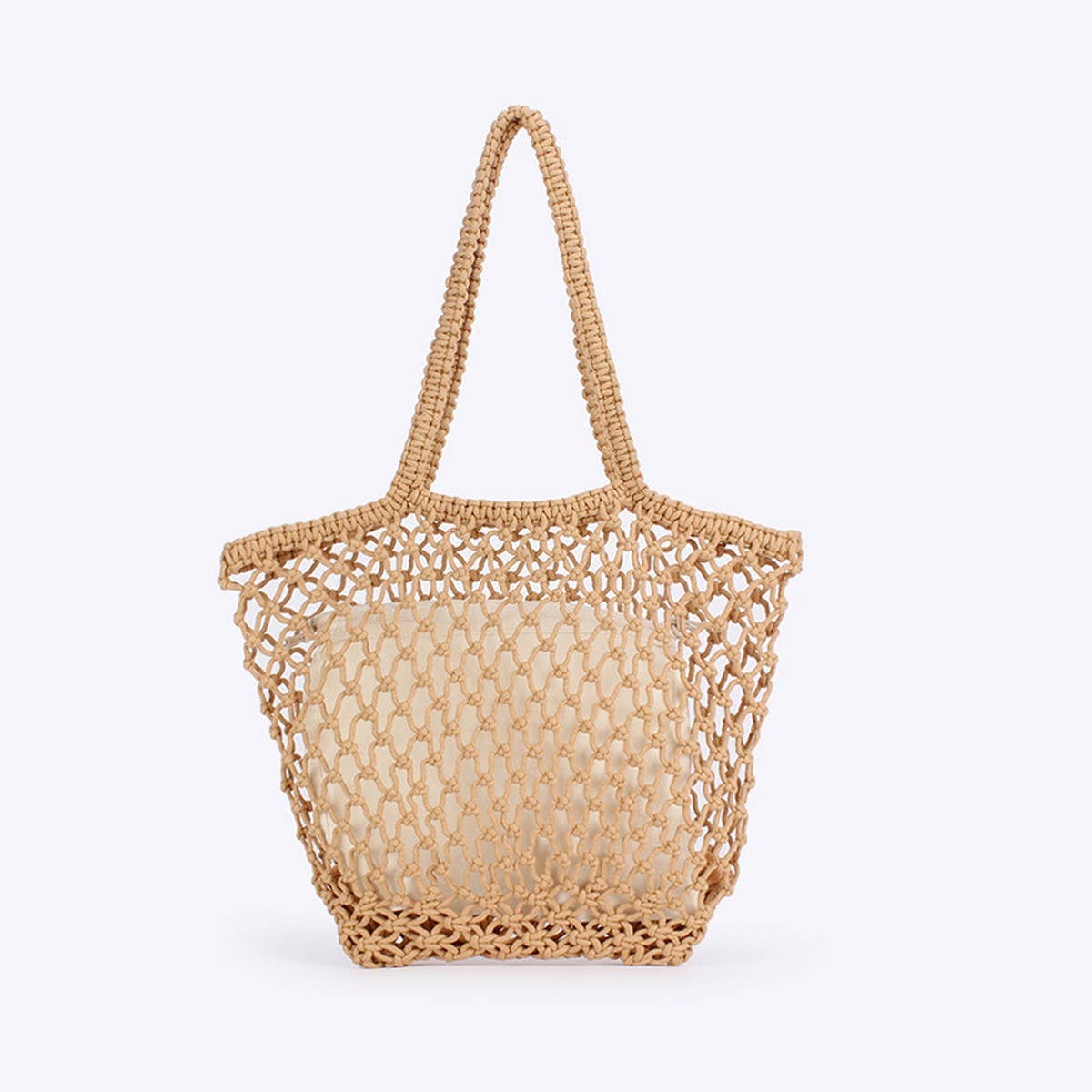 SIMPLE COTTON THREAD HAND-WOVEN SHOULDER BAG_CWAB4681