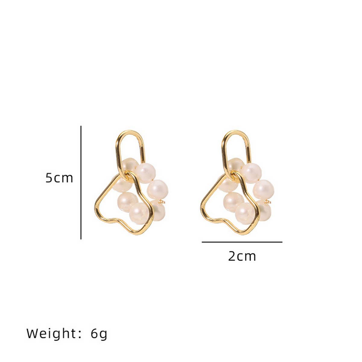 NEW VINTAGE NATURAL PEARL EARRINGS FOR WOMEN_CWAJE3814