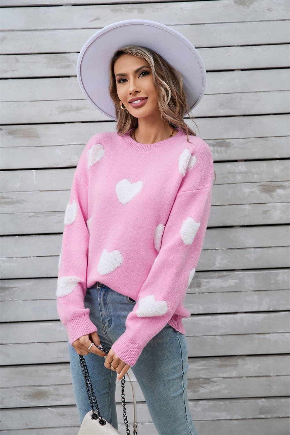 VALENTINE'S DAY LOVE LONG-SLEEVED KNIT SWEATER