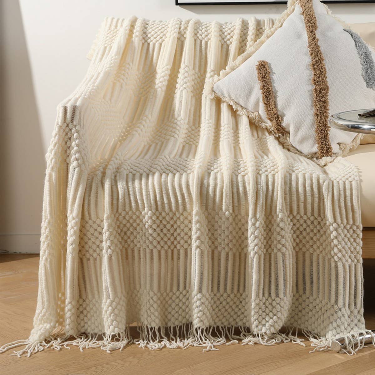 DOUDOU BLANKET FRINGED SHAWL BLANKET