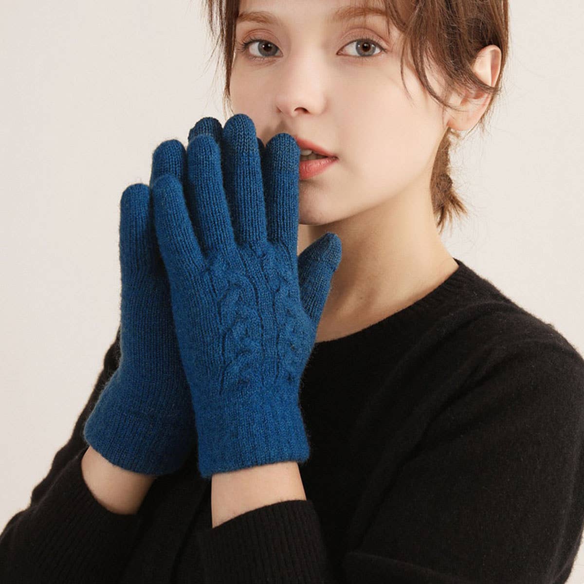WINTER WOMEN'S WARM TOUCH SCREEN KNITTED GLOVES