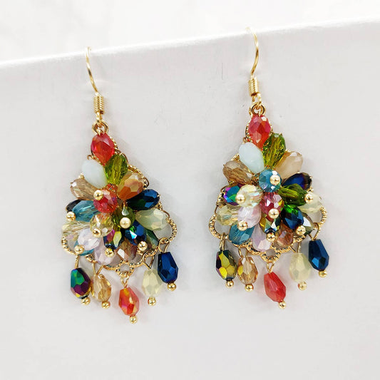 VINTAGE TASSEL HANDMADE VINTAGE BEADED EARRINGS