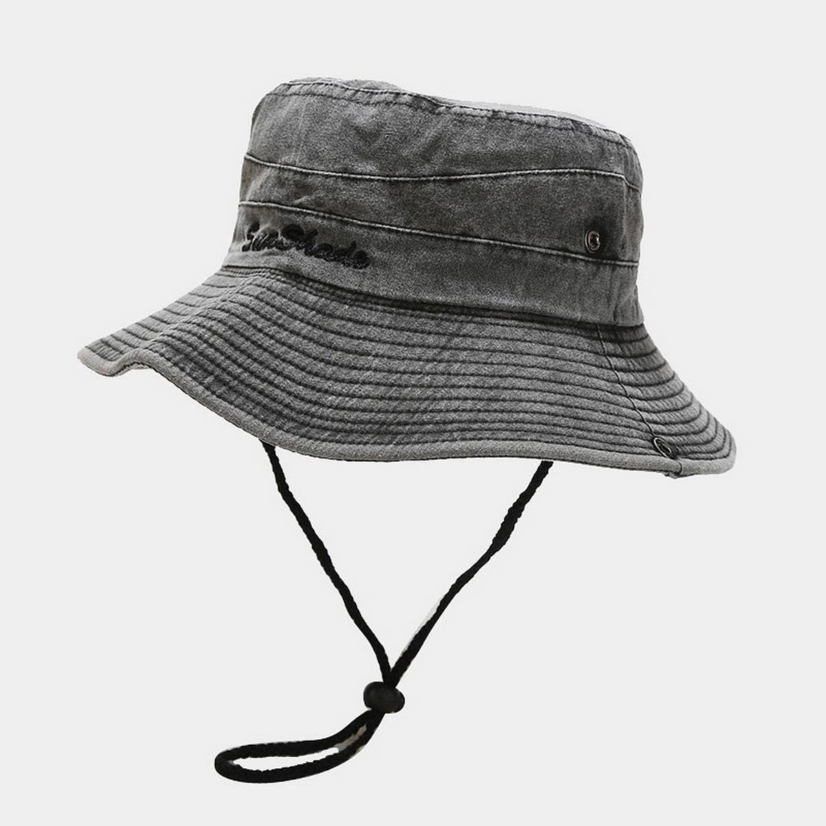 Washed Cotton Wide Brim Sun Hat for Hiking_CWAH3824