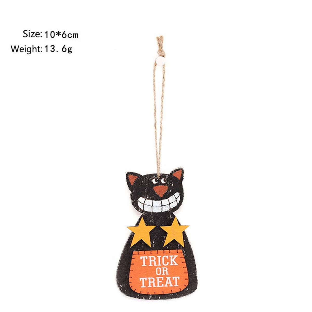 Ins-Style Painted Pumpkin & Bat Wood Hanging_CWAJE05361