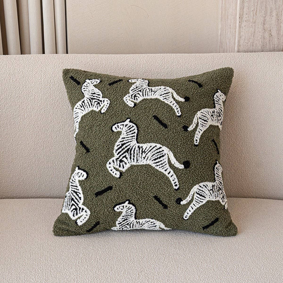 Zebra Vintage Sofa Pillow Cover Waist Cushion_CWMM7717