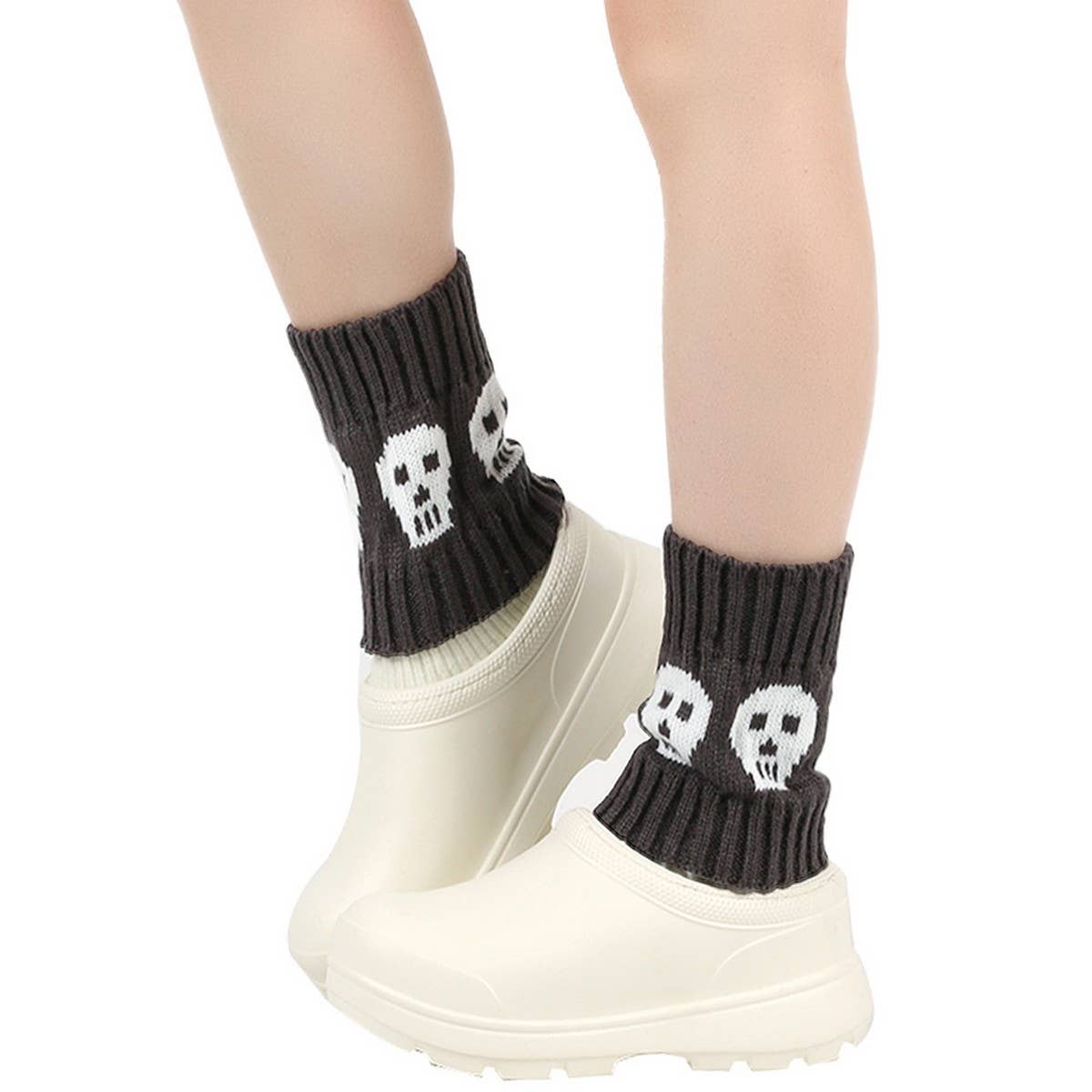 CWMS02719_KNIT BOOT SOCKS SHORT LEG WARMERS