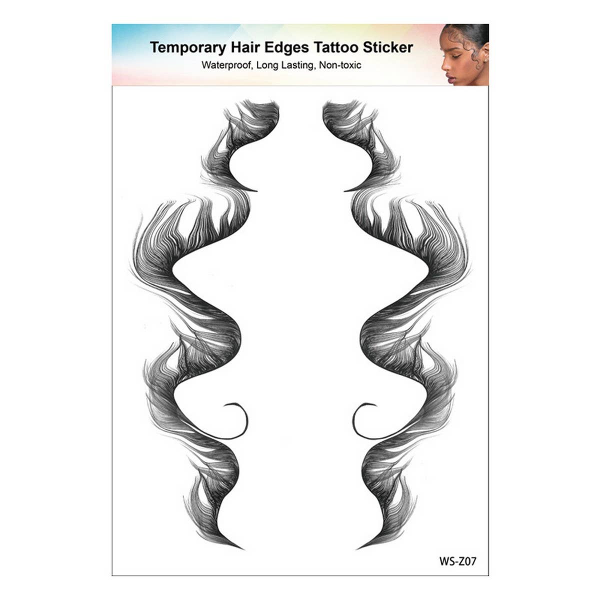 Baby Hairline Tattoo Stickers for Forehead Bangs_CWMM8336