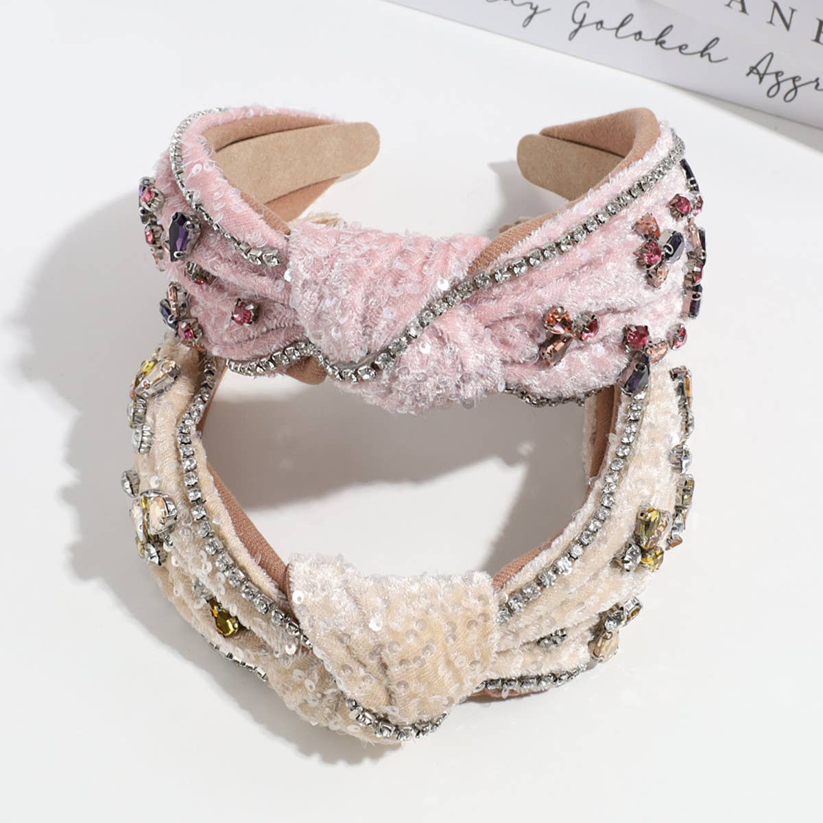 VINTAGE RHINESTONE FLOWER HEADBAND