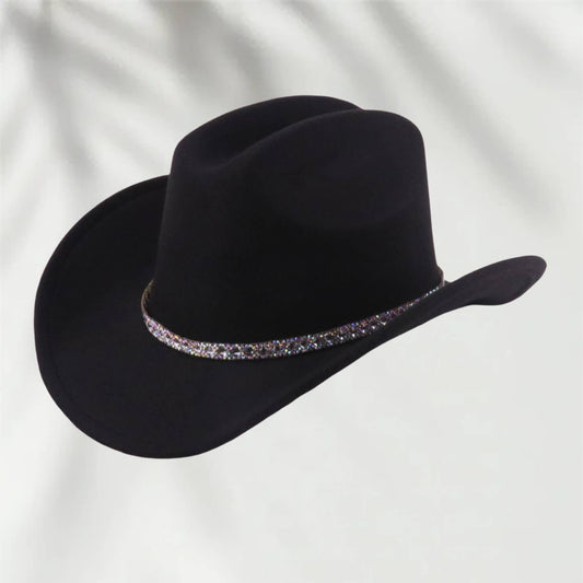 Unisex Ethnic Western Wide Brim Sun Cowboy Hat_CWAH3652
