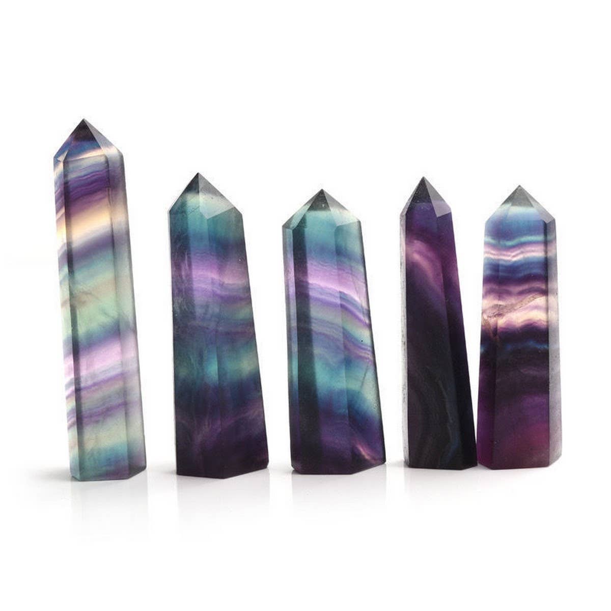Rainbow Fluorite Crystal Point Tower_CWMM8107