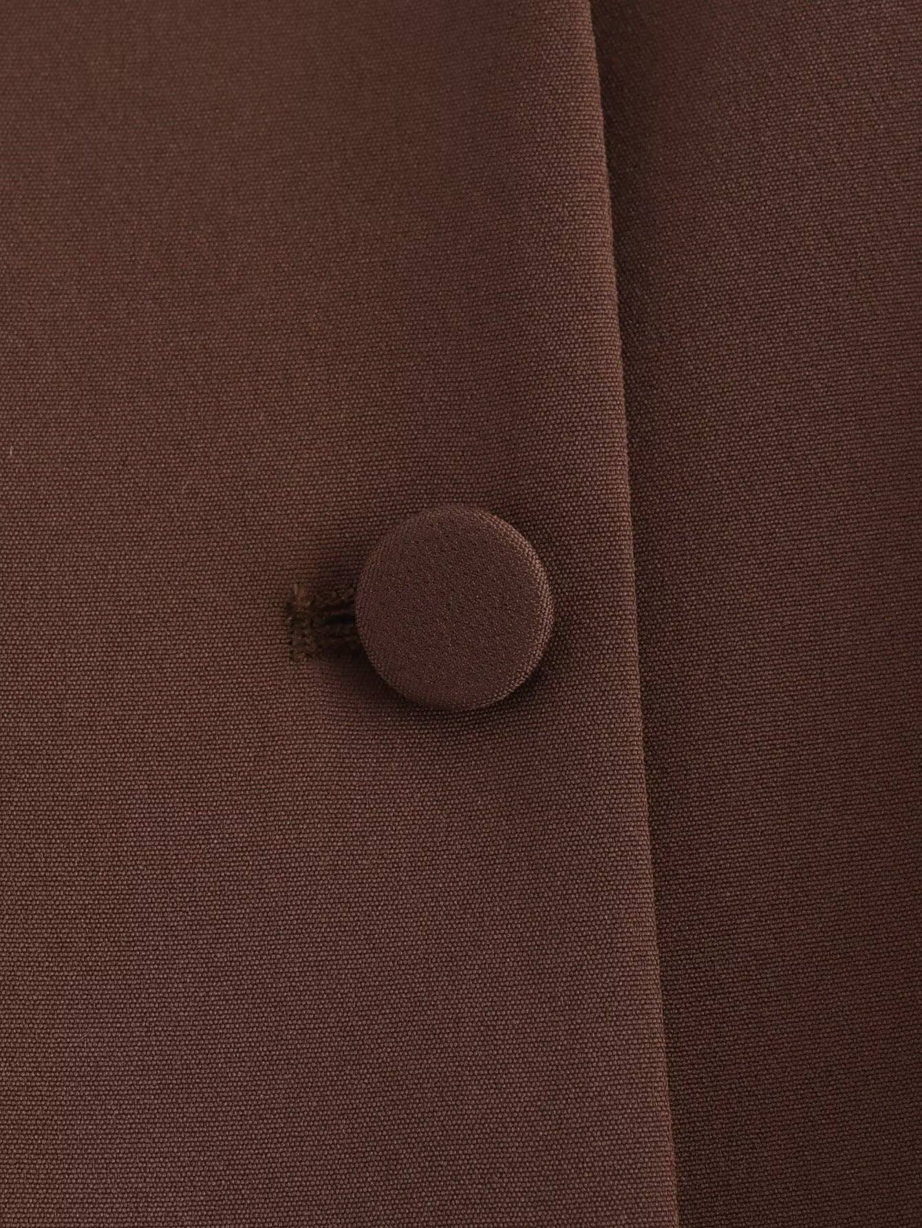 Two-piece set round-neck jacket and mini skirt