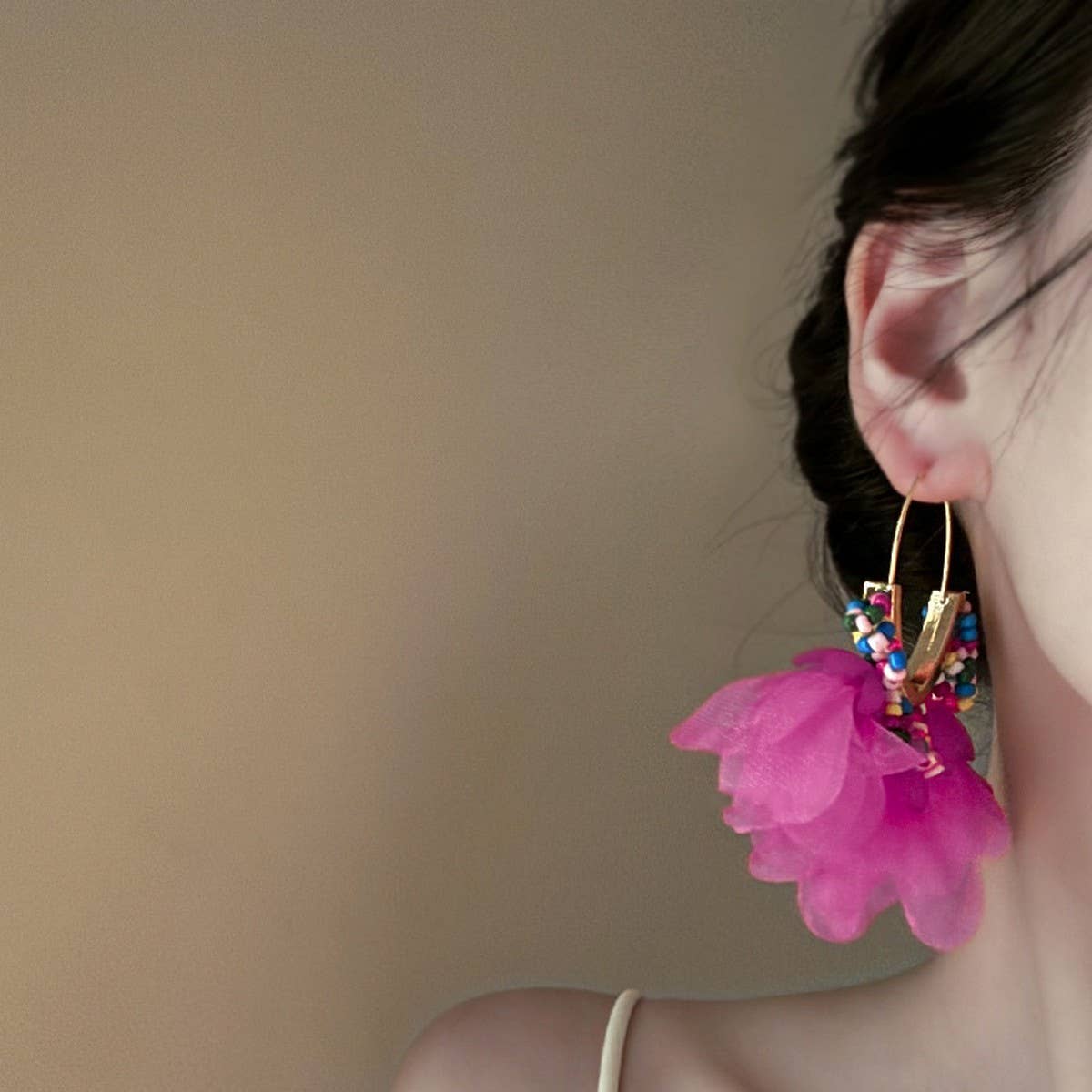 FLOWER TASSEL EARRINGS PERSONALITY EARRINGS