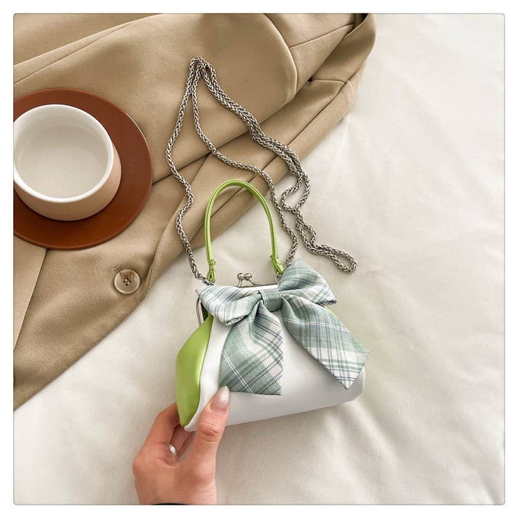 Bow tie stylish versatile clip-on crossbody bag