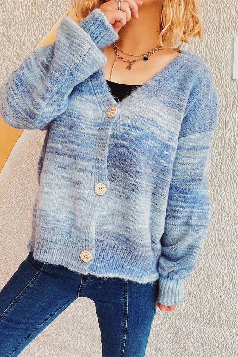Sweet knit cardigan in tie-dye candy color