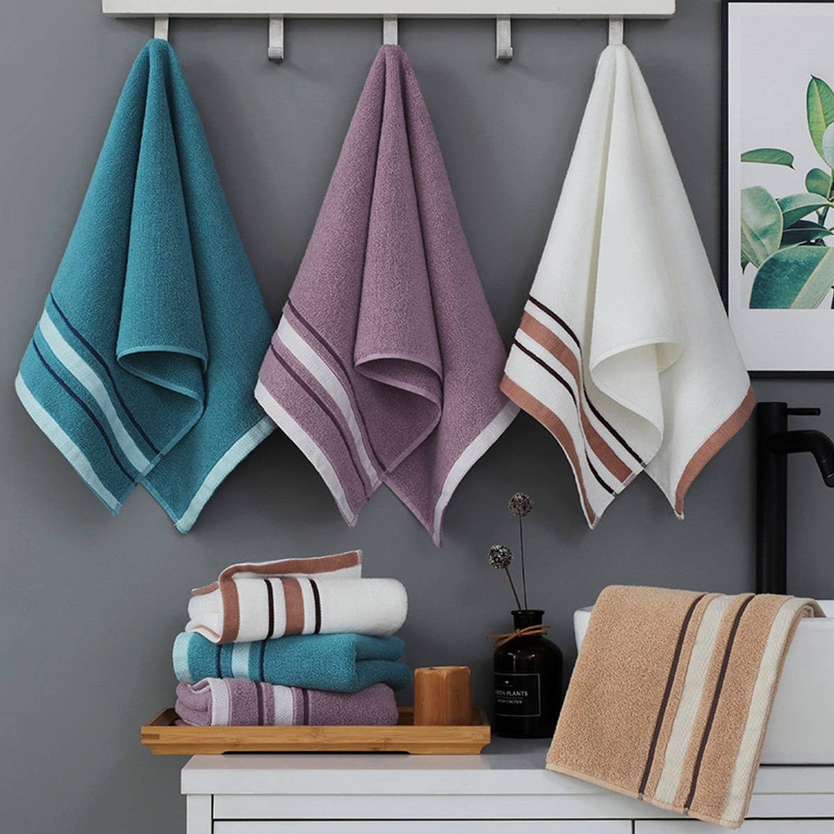 HOUSEHOLD THICK COTTON TOWEL BATH TOWEL SET