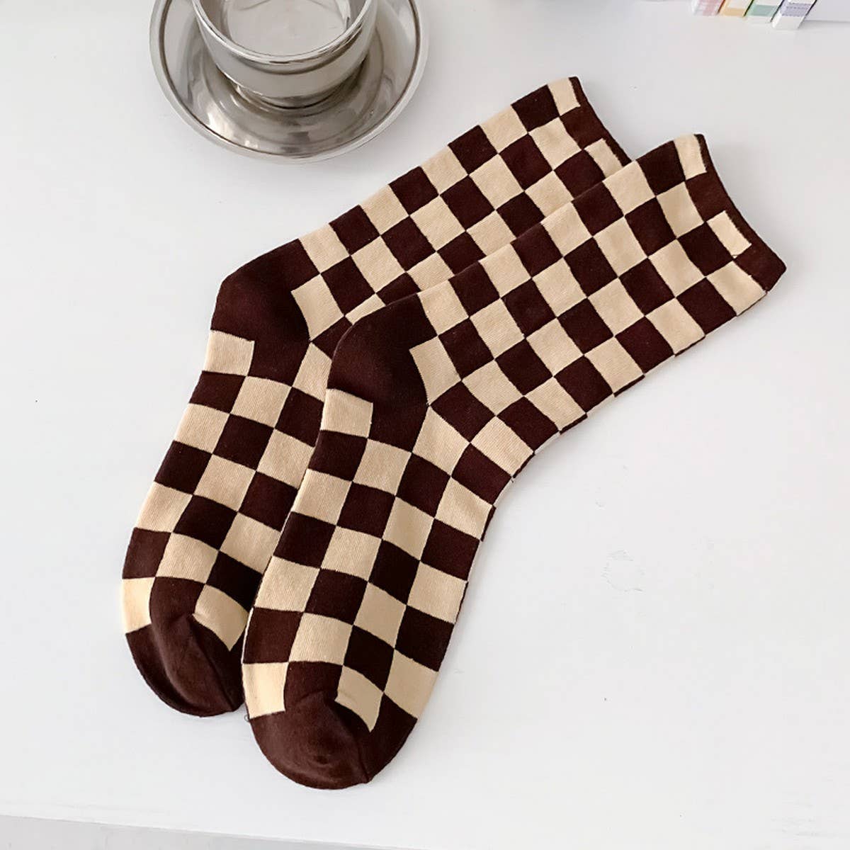 NEW ALL-PLAID MID-TUBE SOCKS FOR MEN AND WOMEN