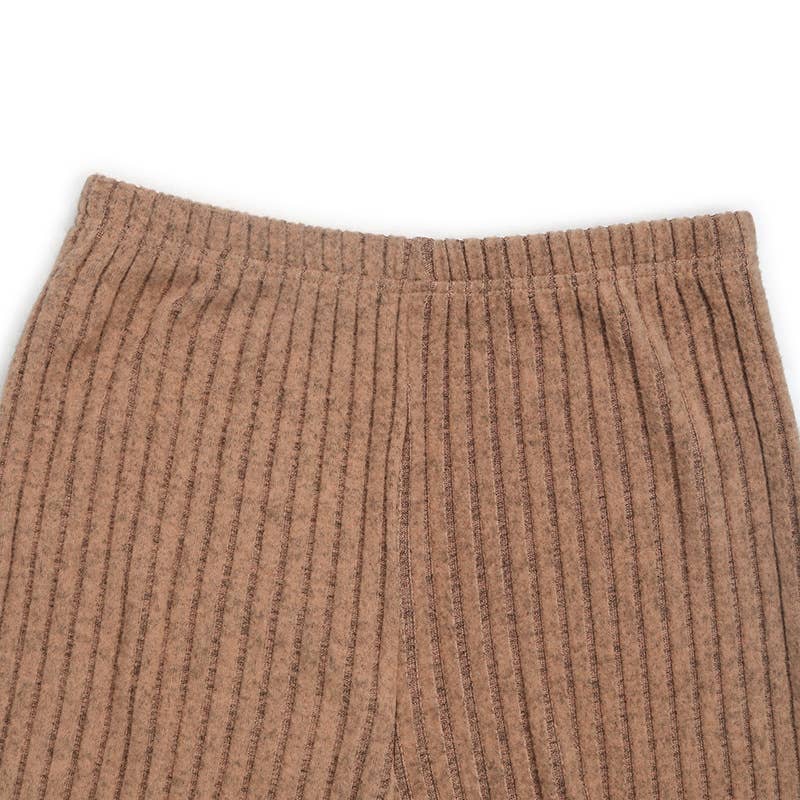 Long-sleeved pants pure color knitted suits