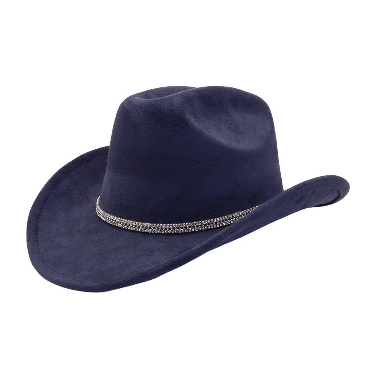 Men & Women Suede Western Cowboy Fedora Hat_CWAH04395
