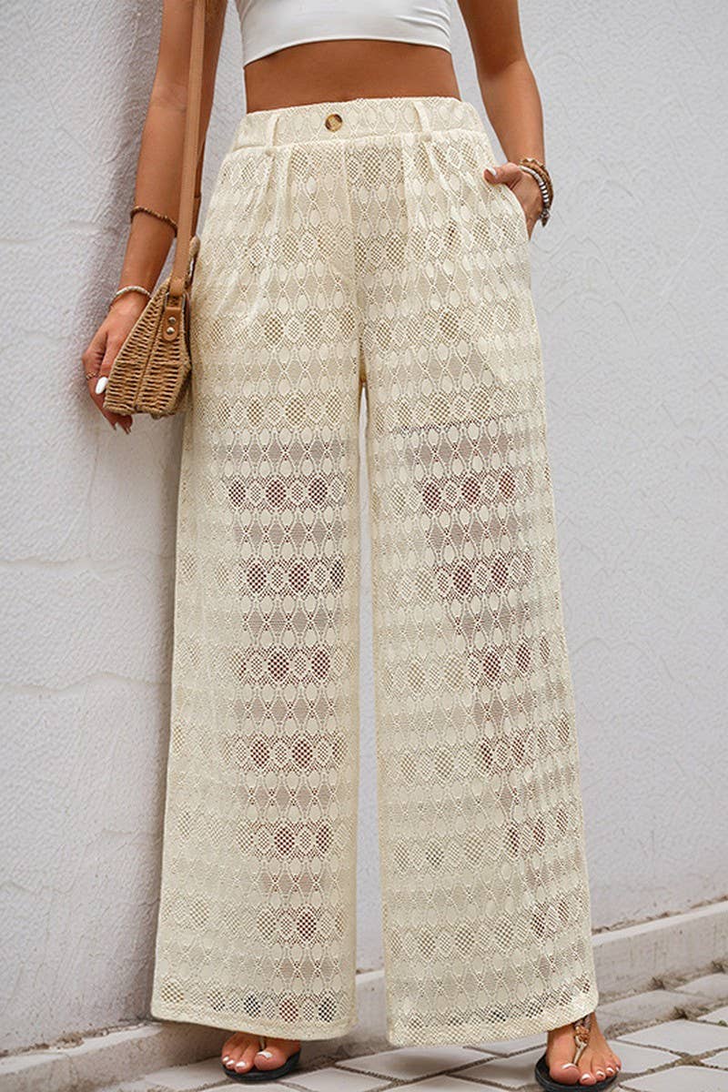 CWBLP1635_HIGH WAIST SEE-THROUGH LACE WIDE LEG PANTS