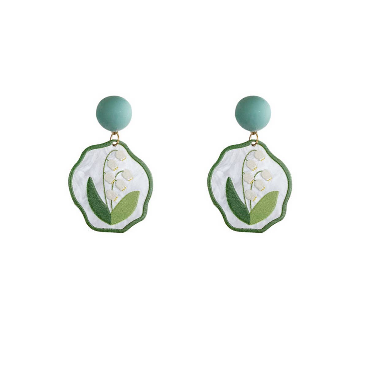 XINLING OIL PAINTING ORCHID EARRINGS_CWAJE1625