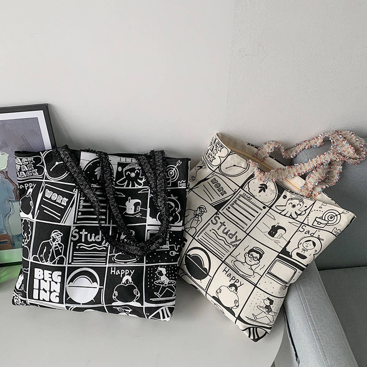 STYLISH LARGE CAPACITY PRINTED SHOULDER BAG_CWAB2178