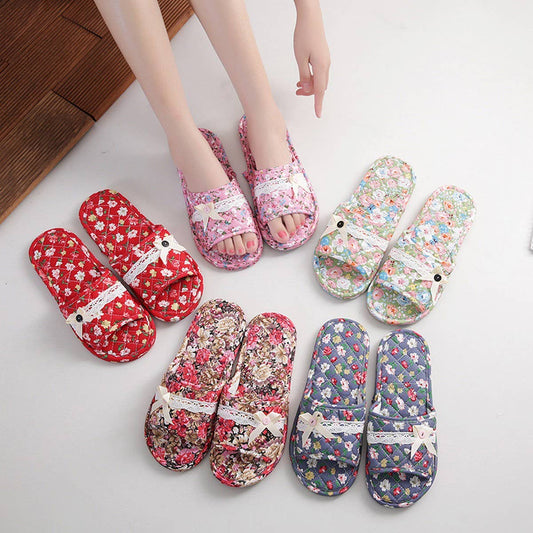 Linen Indoor Slippers for Home & Couple Wear