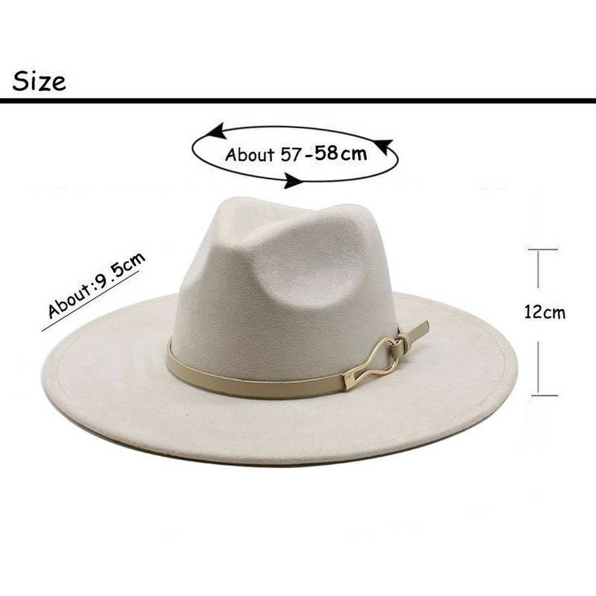 GOURD BUCKLE BELT SUEDE HAT KNIGHT HAT SUN HAT_CWAH2523