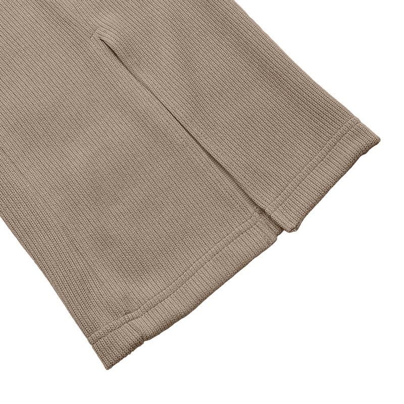 Solid-color slit straight-leg versatile pants