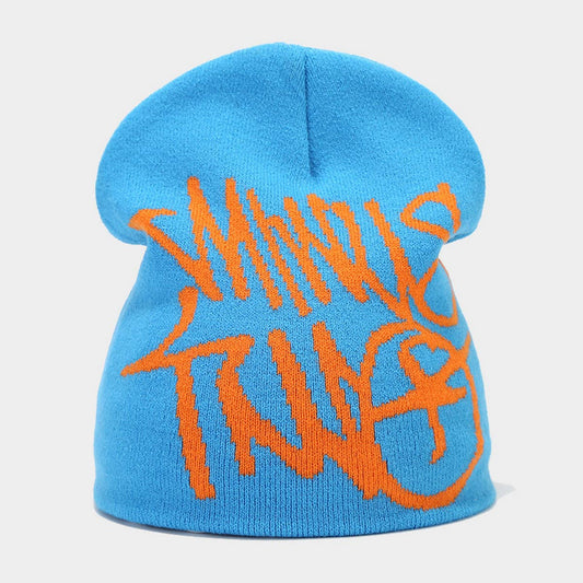 WINDPROOF LETTER JACQUARD KNITTED HAT_CWAH1616