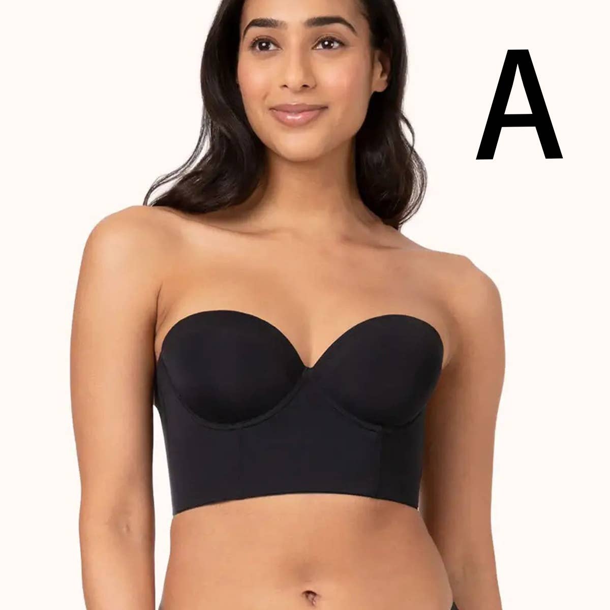 DETACHABLE SHOULDER STRAP BACKLESS  TOP bralette-CWMU0045