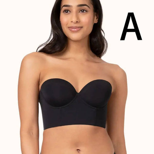 DETACHABLE SHOULDER STRAP BACKLESS  TOP bralette-CWMU0045