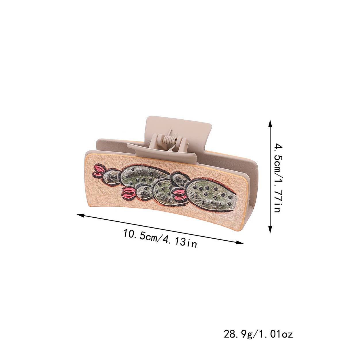 Western Cowgirl Hair Claw - Horsehair Leather Clip_CWAHA0591