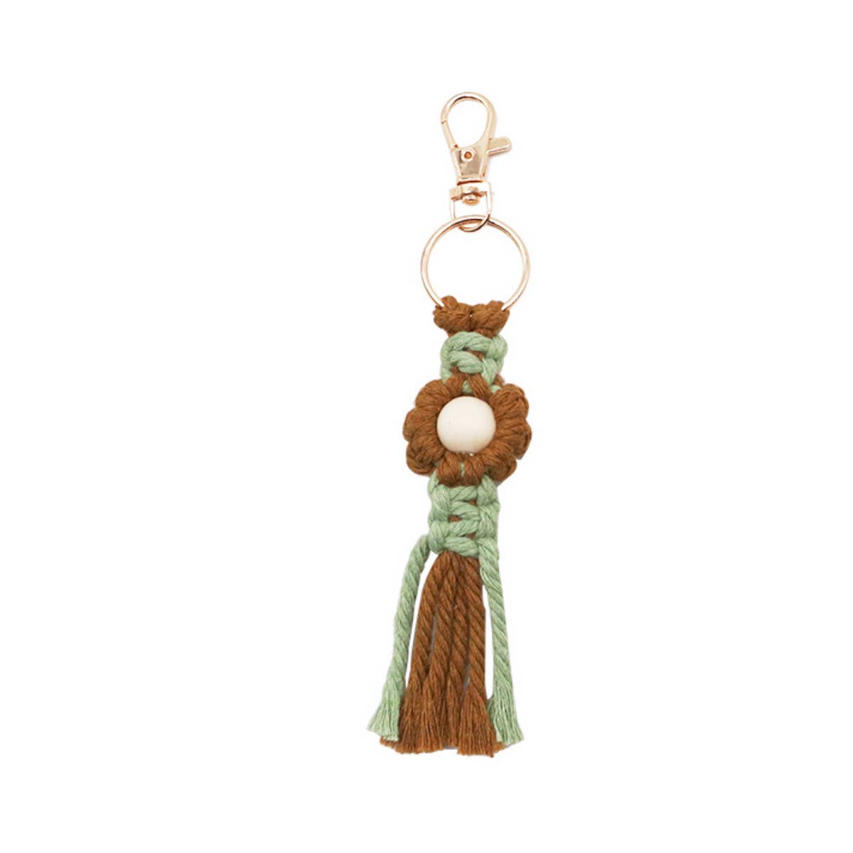 HAND-WOVEN FLOWER KEYCHAIN