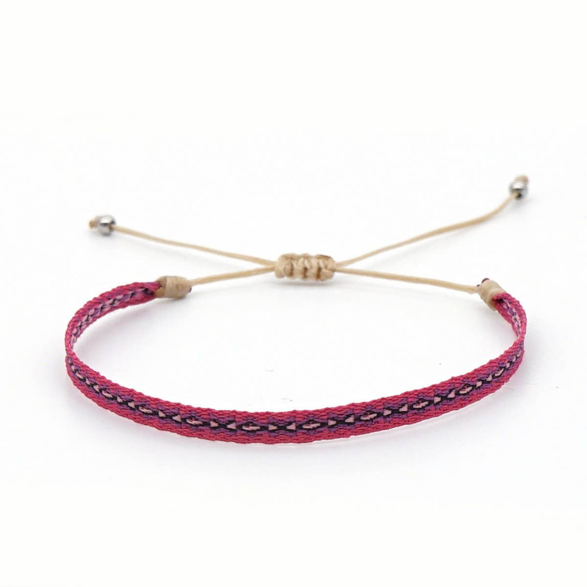 CWAJE4556_BOHEMIAN RIBBON HAND-WOVEN BRACELET