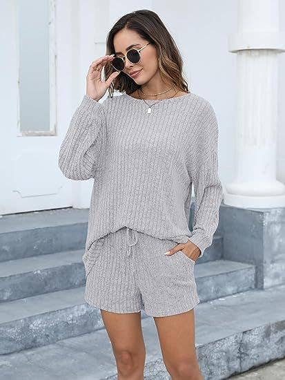 LONG-SLEEVED SHORTS LOOSE CASUAL LOUNGEWEAR SET