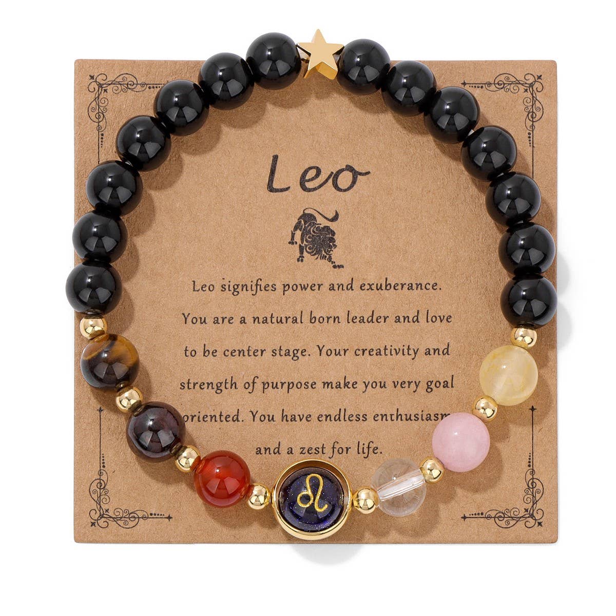TWELVE CONSTELLATIONS BLUE SAND BEADS BRACELET