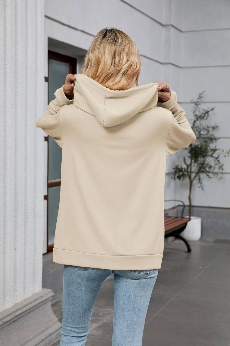 CWOCO00239_COLORBLOCK ZIP UP HOODED POCKET SWEATSHIRT