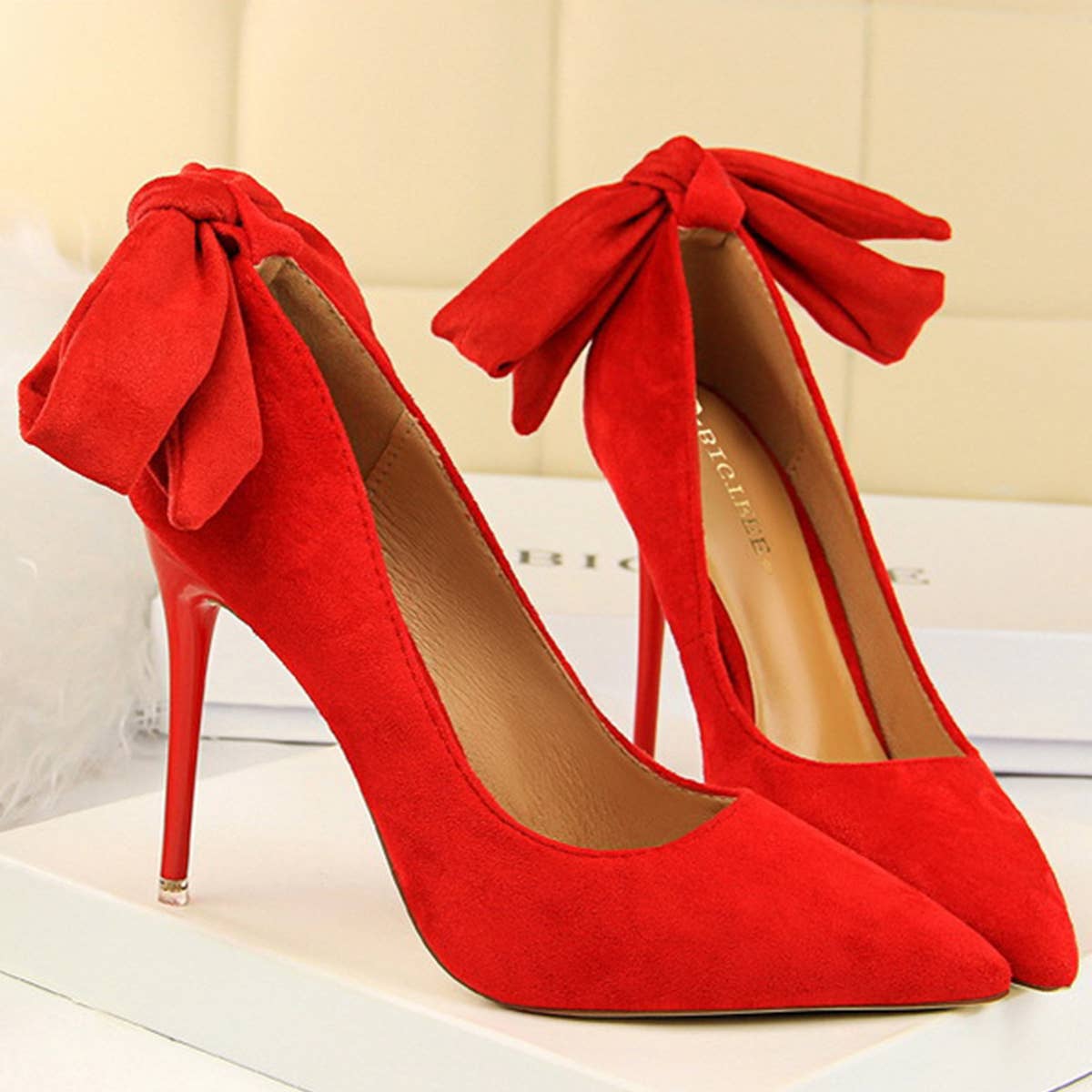 SUEDE SHALLOW POINTED TOE STRAPPY HIGH HEELS_CWSHH0074