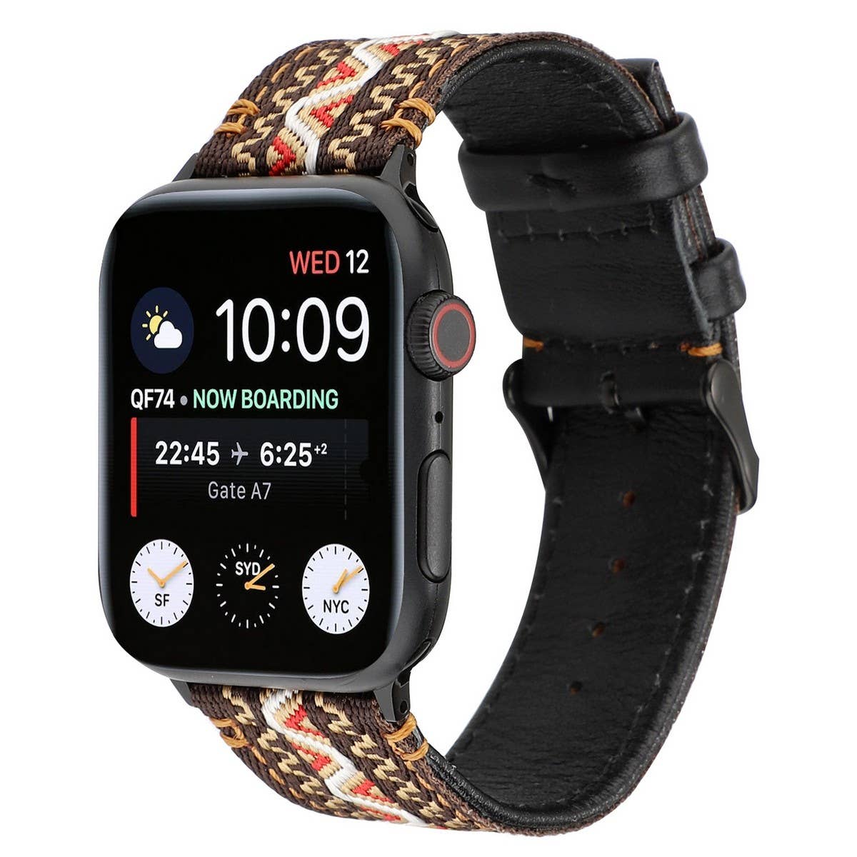 APPLE WATCH/IWATCH9 ETHNIC STYLE LEATHER STRAP_CWWW0059