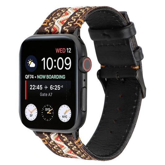 APPLE WATCH/IWATCH9 ETHNIC STYLE LEATHER STRAP_CWWW0059